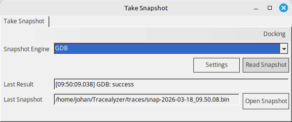 Snapshot Tool in Tracealyzer